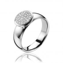 ZINZI zilveren ring wit ZIR1151