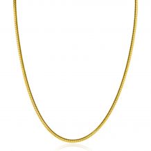ZINZI gold plated zilveren platte slangen-ketting 45cm 2,5mm breed ZIC2401G