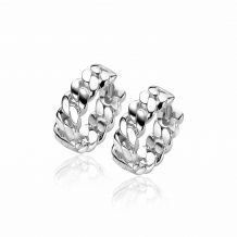 ZINZI zilveren oorringen gourmet 13 x 4mm ZIO2117