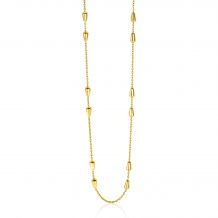 ZINZI zilveren fantasie ketting geel verguld 45cm ZIC1910G