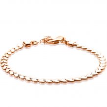 ZINZI zilveren armband rosé verguld hartjes 4,5mm breed ZIA1798R