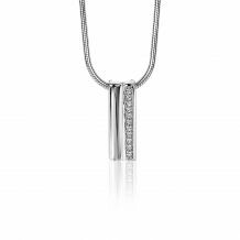 ZINZI zilveren langwerpige rechte hanger 15mm witte zirconia ZIH2126
