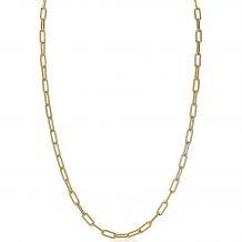 ZINZI zilveren paperclip schakel ketting 14K geel verguld 45cm 3,5mm breed ZIC2202G