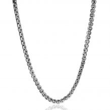 ZINZI zilveren schakel collier 5mm breed  43cm ZIC2147