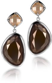 Zinzi zilveren oorsieraden bruin ZIO1160BR 