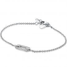 ZINZI zilveren luxueuze armband ovaal wit ZIA1894