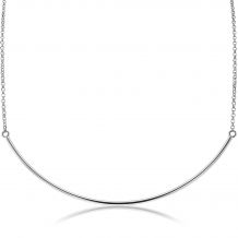 ZINZI zilveren fantasie ketting 45cm met trendy boog 11cm op de hals ZIC1405