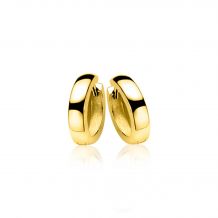 ZINZI gold plated zilveren oorringen 12 x 3mm met scharniersluiting ZIO187G