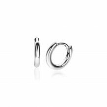 ZINZI zilveren luxe oorringen glad 10x2mm ZIO2261