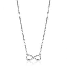 Zinzi zilveren ketting Infinity wit 42-45cm ZIC1065