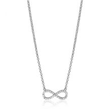 Zinzi zilveren ketting Infinity wit 42-45cm ZIC1065