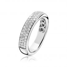 ZINZI zilveren ring wit ZIR1183