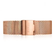 ZINZI stalen mesh horlogeband roségoudkleurig 18mm RETBAND2