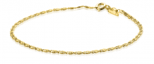 ZINZI Gold 14 karaat gouden fantasie schakel-armband 1,6mm breed ZGA295