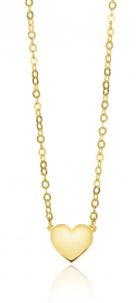 ZINZI Gold 14 karaat gouden collier 40-45cm met hartje 8mm ZGC301