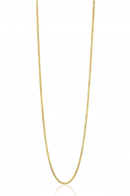 42cm ZINZI Gold 14 krt gourmet ketting 1mm breed, ideaal om je hanger aan te bevestigen ZGLG42-1