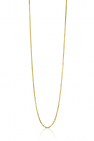 45cm ZINZI Gold 14 krt gourmet ketting 0,8mm breed, ideaal om je hanger aan te bevestigen ZGLG45-08