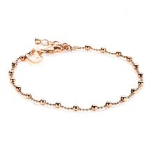 ZINZI zilveren fantasie armband rosé verguld bol 17,5-20,5cm ZIA1646R