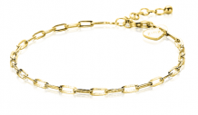 ZINZI zilveren armband 14K geel verguld 2,5mm paperclip schakel ZIA2150G