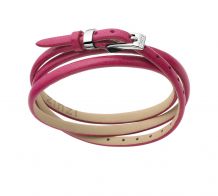 Zinzi leren wikkelarmband fuchsia one-size ZIA945R 