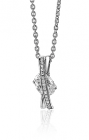 ZINZI zilveren luxe cross-over hanger 18mm witte zirconia ZIH2190