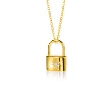 ZINZI gold plated zilveren slot-hanger 15mm met zon-motief en witte zirconia ZIH2356