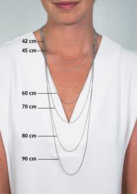 ZINZI zilveren anker ketting rosé verguld. Kies zelf de lengte die bij je past: 42, 45, 60, 70, 80 of 90cm. ZILC-AR
