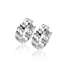 ZINZI zilveren oorringen gourmet 13 x 4mm ZIO2117