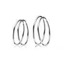 Giftset: Twee paar grote zilveren oorringen, perfect op elkaar afgestemd in één trendy set (ZIO435 en ZIO436) GIFTSET13