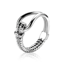 Mart Visser by ZINZI zilveren ring bewerkt MVR9C