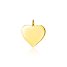 14mm ZINZI Gold 14 krt gouden hanger met glanzend hartje van 14mm ZGH363-14 (zonder collier)