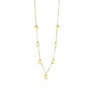 ZINZI Gold 14 karaat gouden collier met 7 rondjes 45cm ZGC167