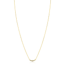 ZINZI Gold 14 karaat gouden ketting met vijf ronde witte zirconia's op een rij 45cm ZGC556