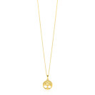 12mm ZINZI Gold 14 krt gouden hanger met levensboom (Tree of Life) ZGH578 (zonder collier)