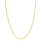 ZINZI Gold 14 karaat gouden massieve ketting met glanzende fantasie plaatjes 1,7mm breed 41-43cm ZGC497
