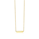 ZINZI Gold 14 karaat gouden collier plaatje glad 42cm ZGC176