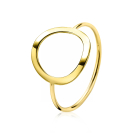 ZINZI Gold 14 karaat gouden ring open rond ZGR173C
