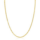 ZINZI Gold 14 karaat gouden massieve gourmet ketting met valkenoog schakels 2mm breed 41-43cm ZGC498
