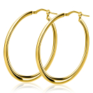 48mm ZINZI gold plated zilveren oorringen met organisch gevormde buis 2mm breed en handige bovensluiting ZIO2701G