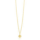 ZINZI gold plated zilveren ketting met levensboom hanger 8mm 42-45cm ZIC-BF139G