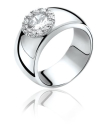 ZINZI zilveren ring wit ZIR665C