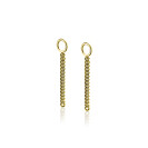 ZINZI zilveren oorbedels geel verguld gourmet ketting 30mm ZICH1694G (zonder oorringen)