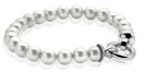Zinzi zilveren parelarmband wit met sluiting 20cm ZIA401W-S 