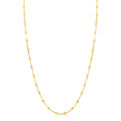 ZINZI gold plated zilveren slangen-ketting met vierkant geslepen schakels en 40 verfijnde glanzende bolletjes (2,5mm breed) 43-45cm ZIC2471G