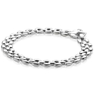 ZINZI zilveren brede rolex-style schakel-armband 8mm breed 19cm ZIA2764
