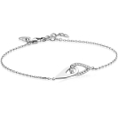 ZINZI zilveren schakelarmband met twee in elkaar gevlochten druppelvormen ZIA2768