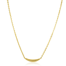 ZINZI gold plated zilveren schakelkettinkje met grote veer. De veer staat symbool voor je vleugels uitslaan en vrijheid. 40-45cm ZIC2644G