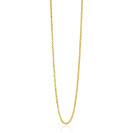80cm ZINZI zilveren jasseron ketting geel verguld ZILC-J80G