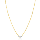 ZINZI gold plated zilveren ketting 42–45cm met piramide vorm, bezet met witte zirkonia’s ZIC2723Y