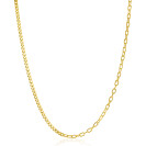 ZINZI gold plated zilveren multi-schakelketting met gourmet en paperclip schakels 2,7mm breed 43-45cm ZIC2468G